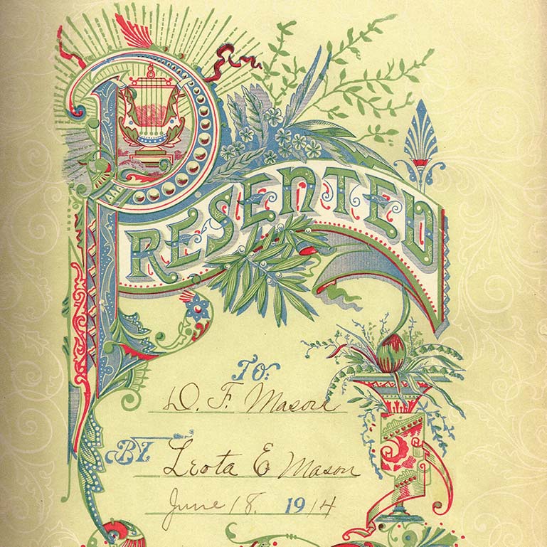 Edie Family Record Presented to L. F. Mason