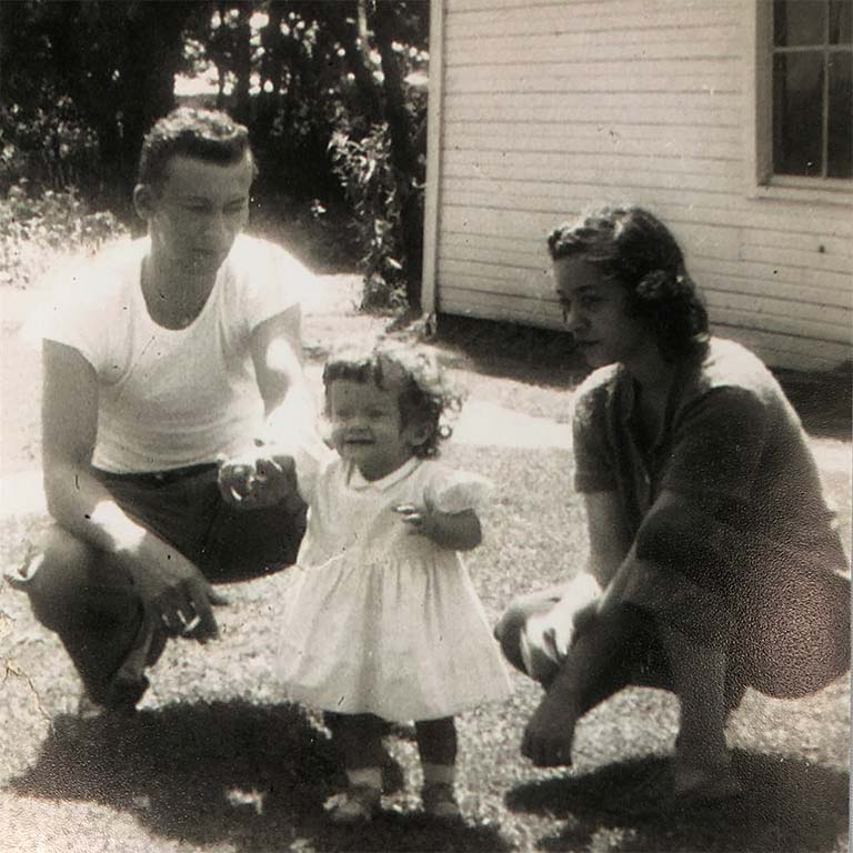 Photo of Shari with her Mom and Dad
